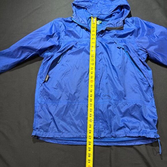 Cabelas Women’s Packable Windbreaker Large Blue Vented Hooded Full Zip - Picture 10 of 13